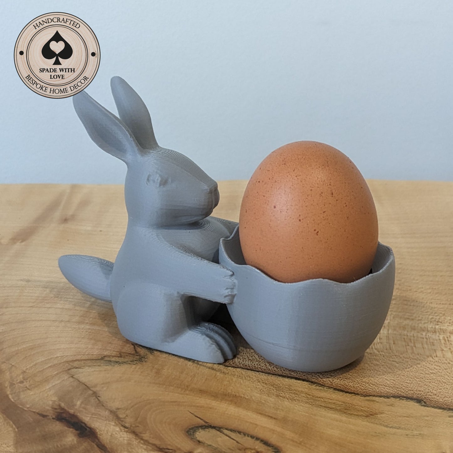3d Printed Bunny Rabbit Egg Cups - Egg Holder. Blue egg cup. Pink egg cup. White egg cup. Grey Egg Cup