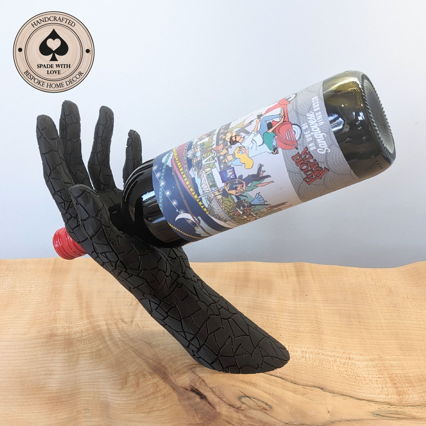 3d Printed Hand Wine Bottle Holder - Floating Wine Bottle