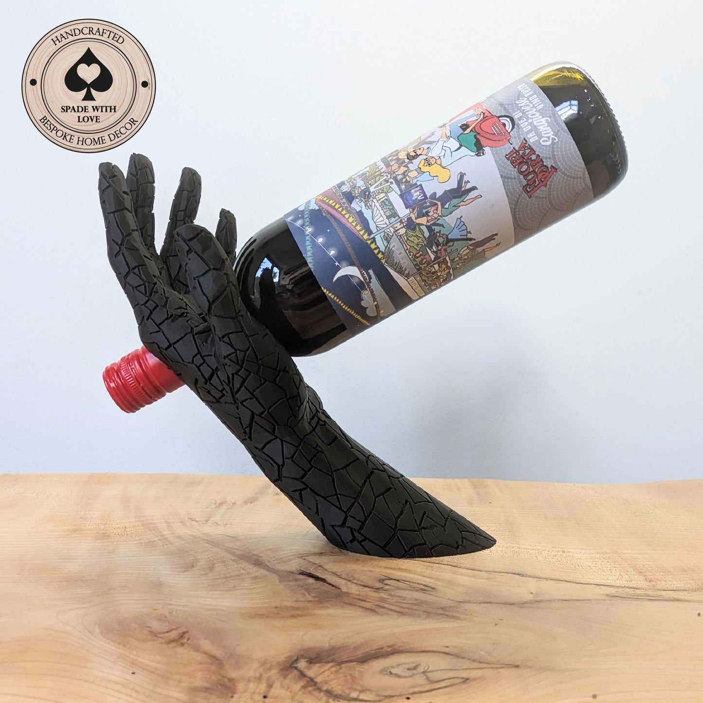 3d Printed Hand Wine Bottle Holder - Floating Wine Bottle
