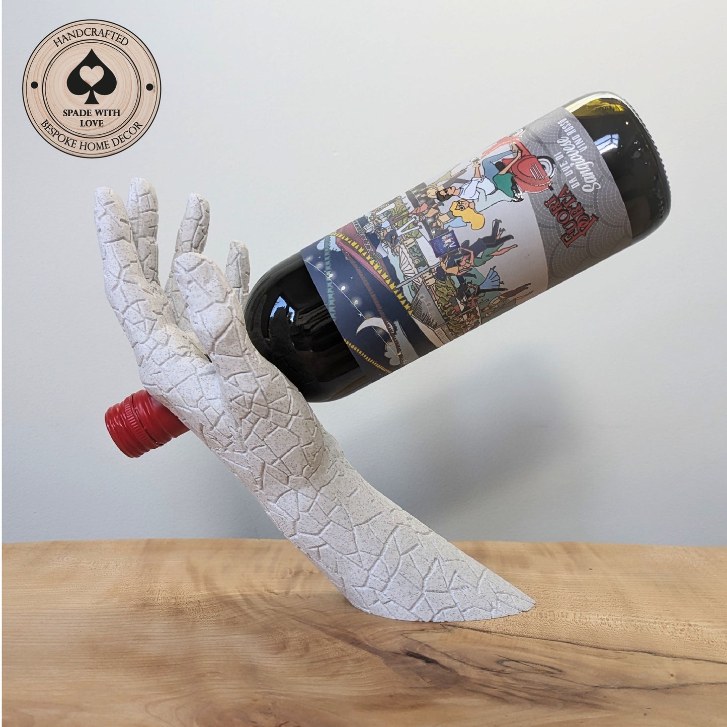 3d Printed Hand Wine Bottle Holder - Floating Wine Bottle