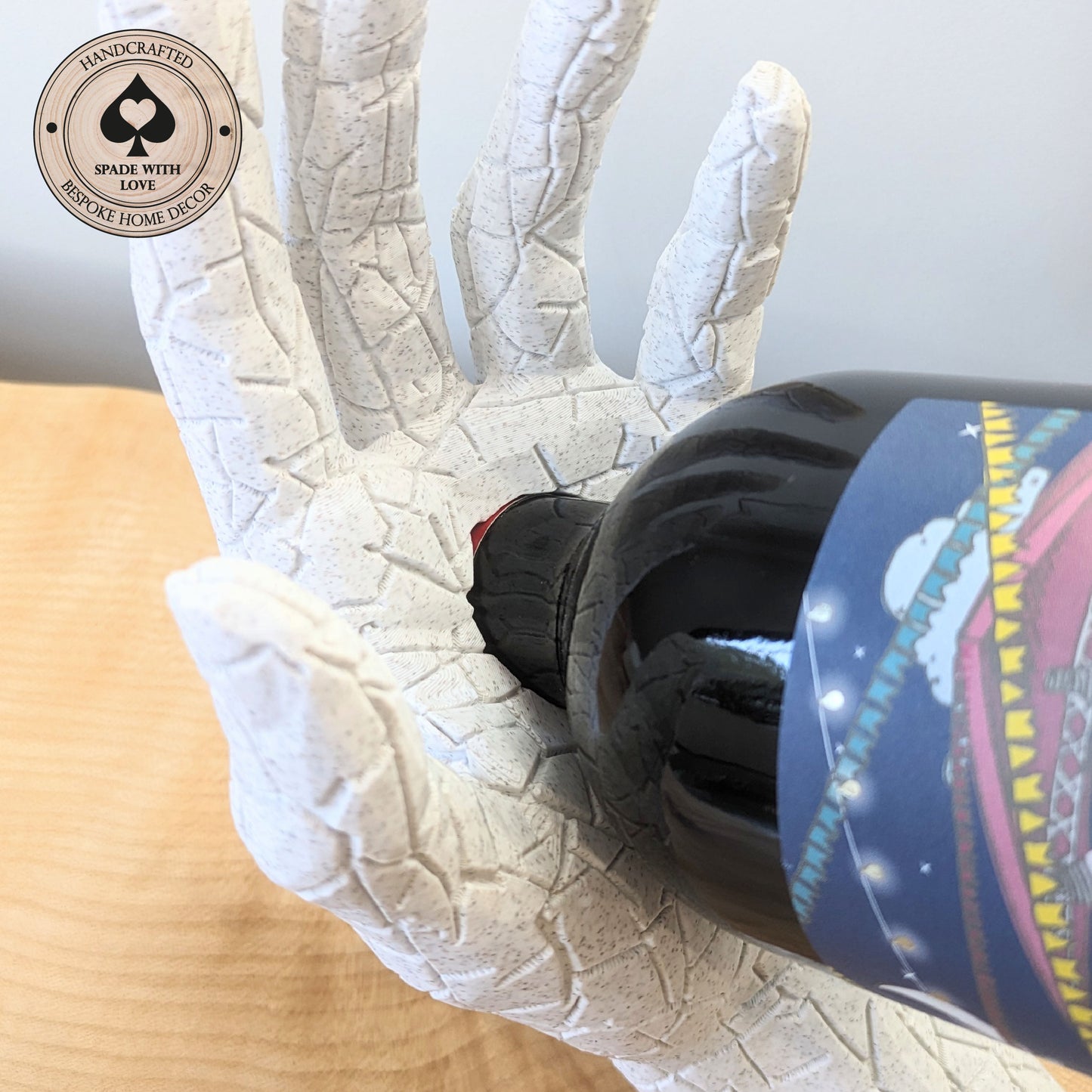 3d Printed Hand Wine Bottle Holder - Floating Wine Bottle