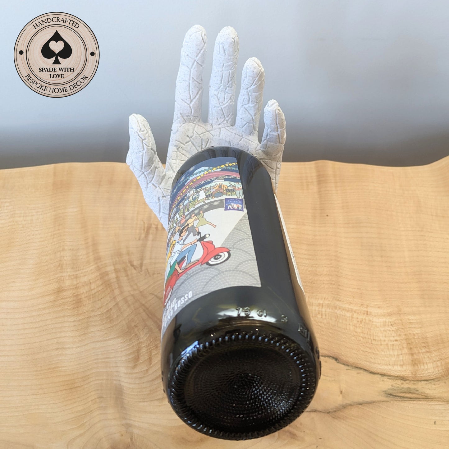 3d Printed Hand Wine Bottle Holder - Floating Wine Bottle
