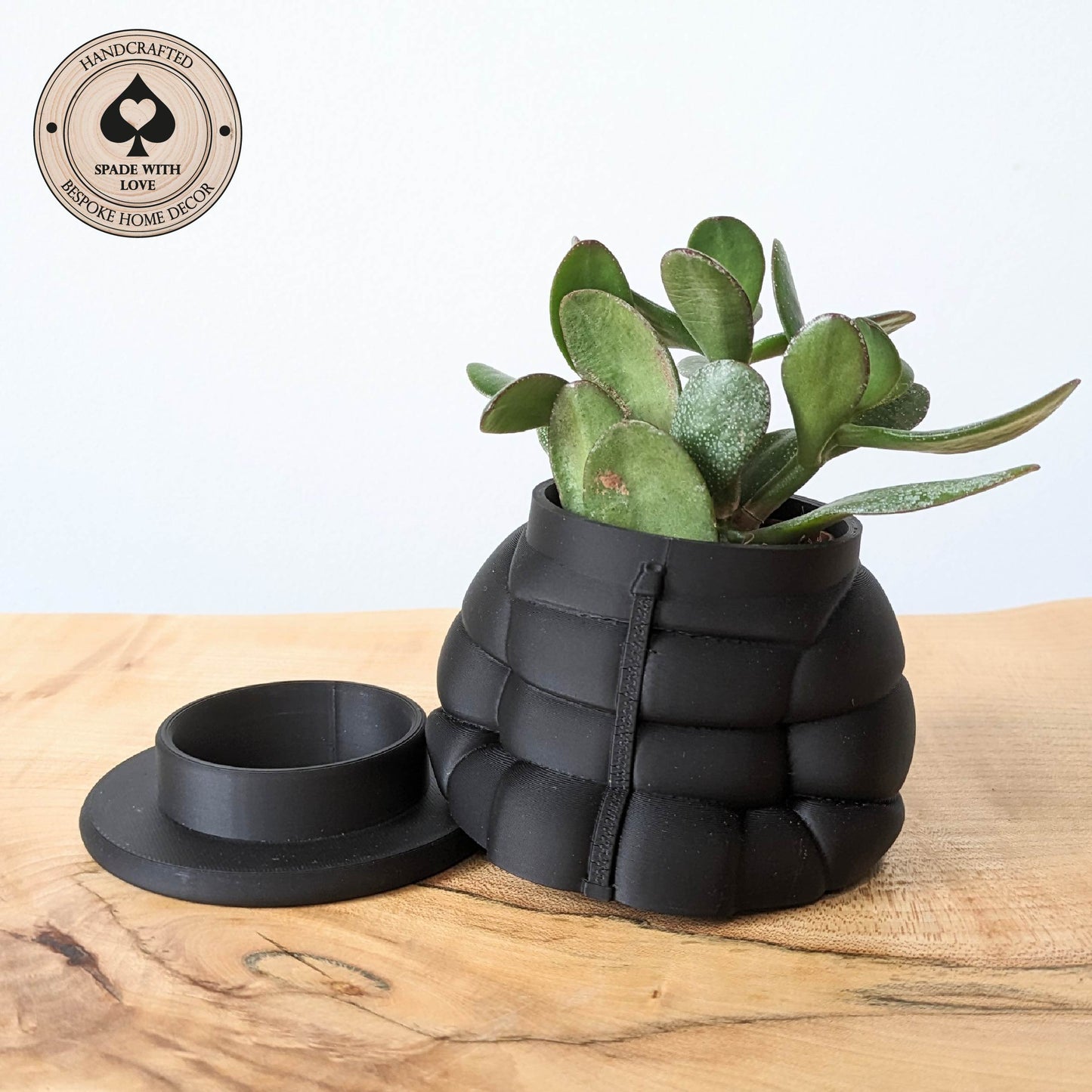 3d Printed Vase - Jacket Vase - Unique Vase - Puffer Jacket - Succulent Vase - 3d Printed Succulent Pot