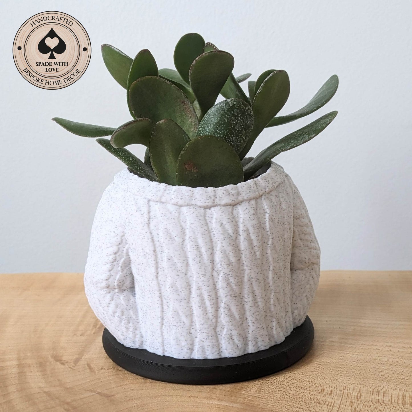 3d Printed Vase - Jacket Vase - Unique Vase - Wool Jumper- Succulent Vase - 3d Printed Succulent Pot