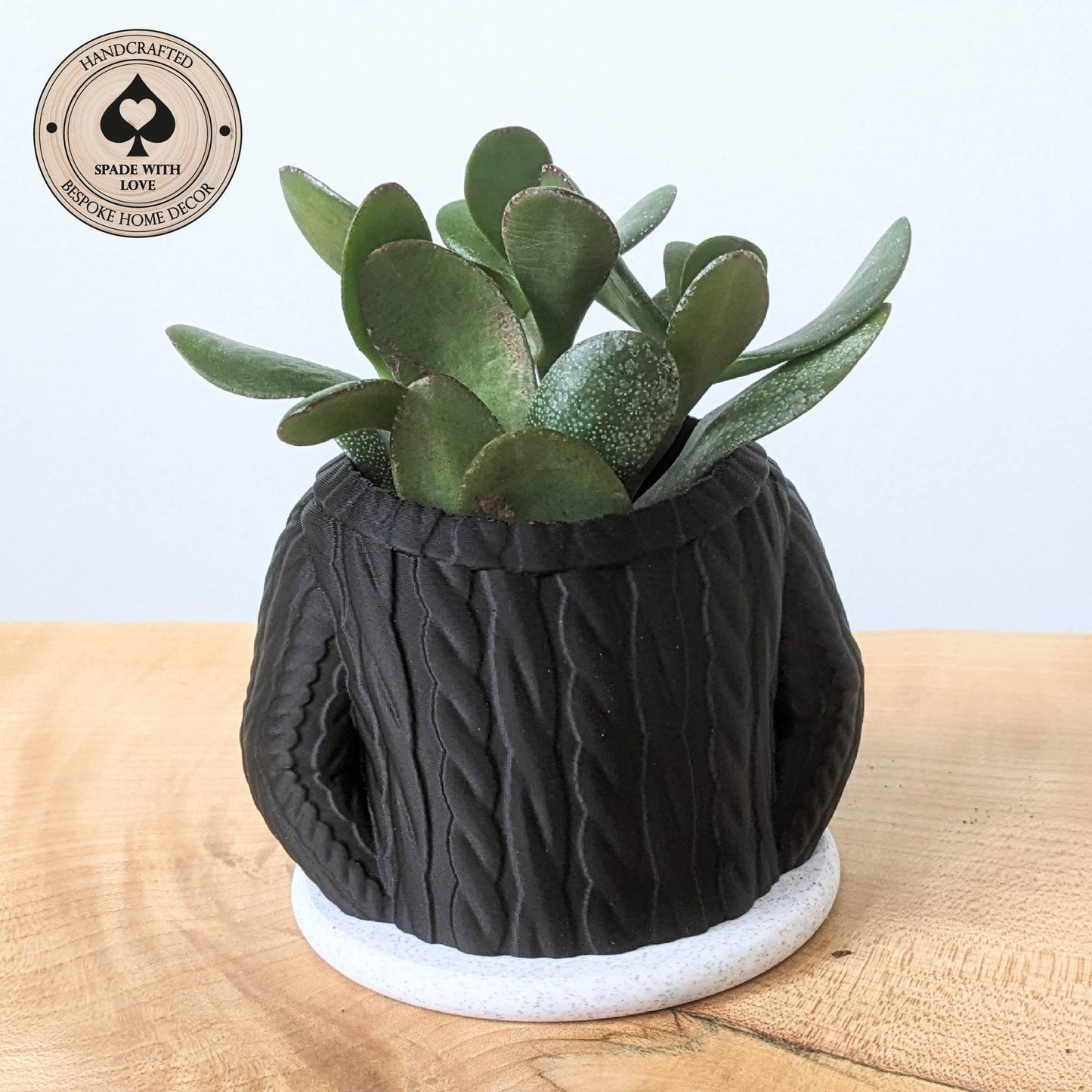 3d Printed Vase - Jacket Vase - Unique Vase - Wool Jumper- Succulent Vase - 3d Printed Succulent Pot
