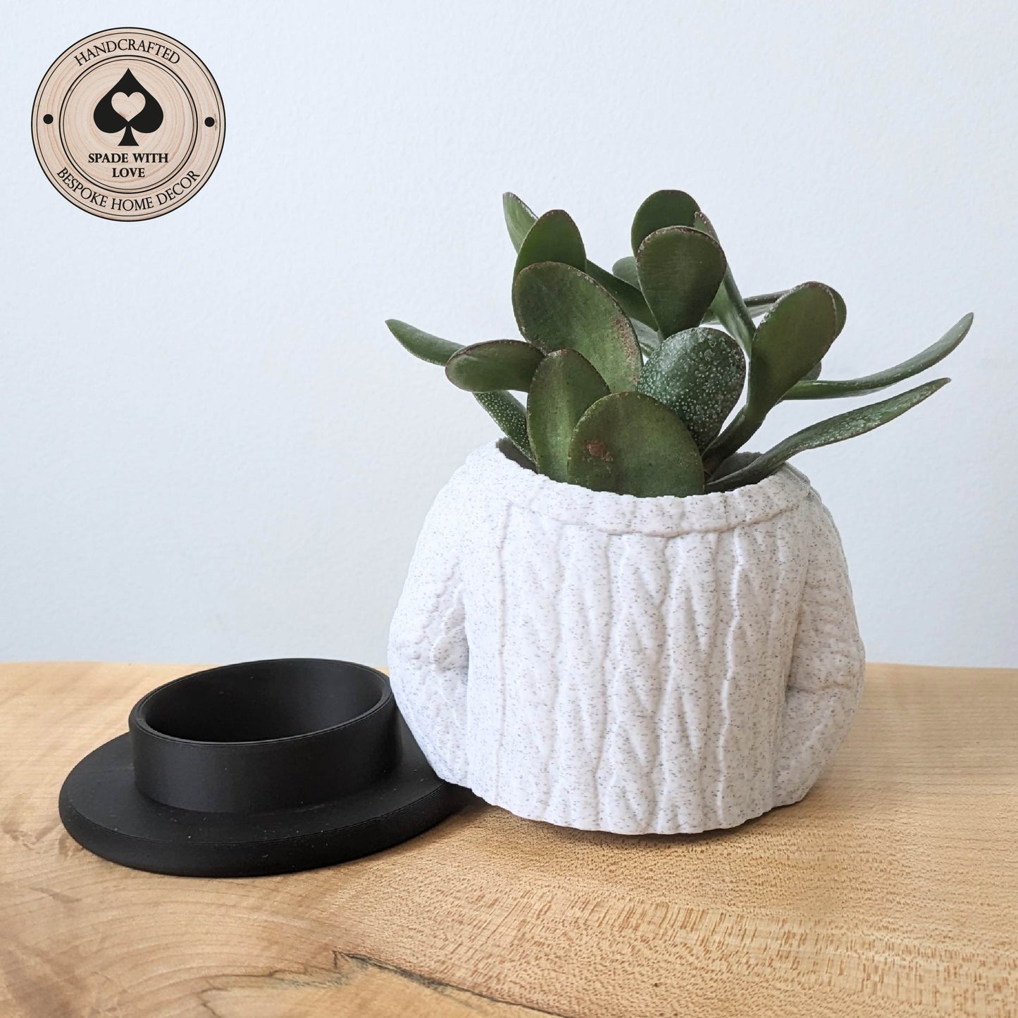 3d Printed Vase - Jacket Vase - Unique Vase - Wool Jumper- Succulent Vase - 3d Printed Succulent Pot
