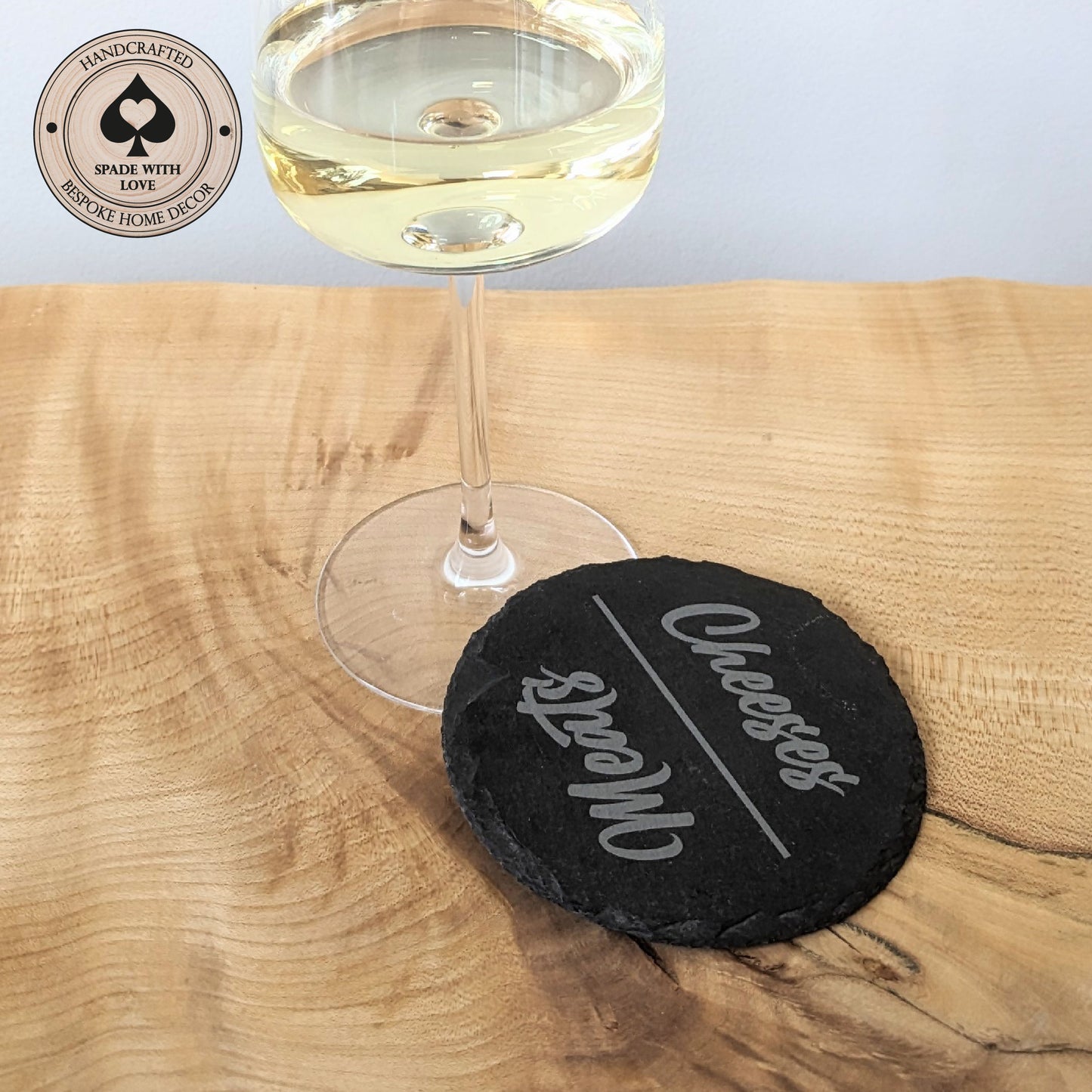 Charcuterie Wine Toppers - Personalised Slate Wine Toppers - Glass Toppers