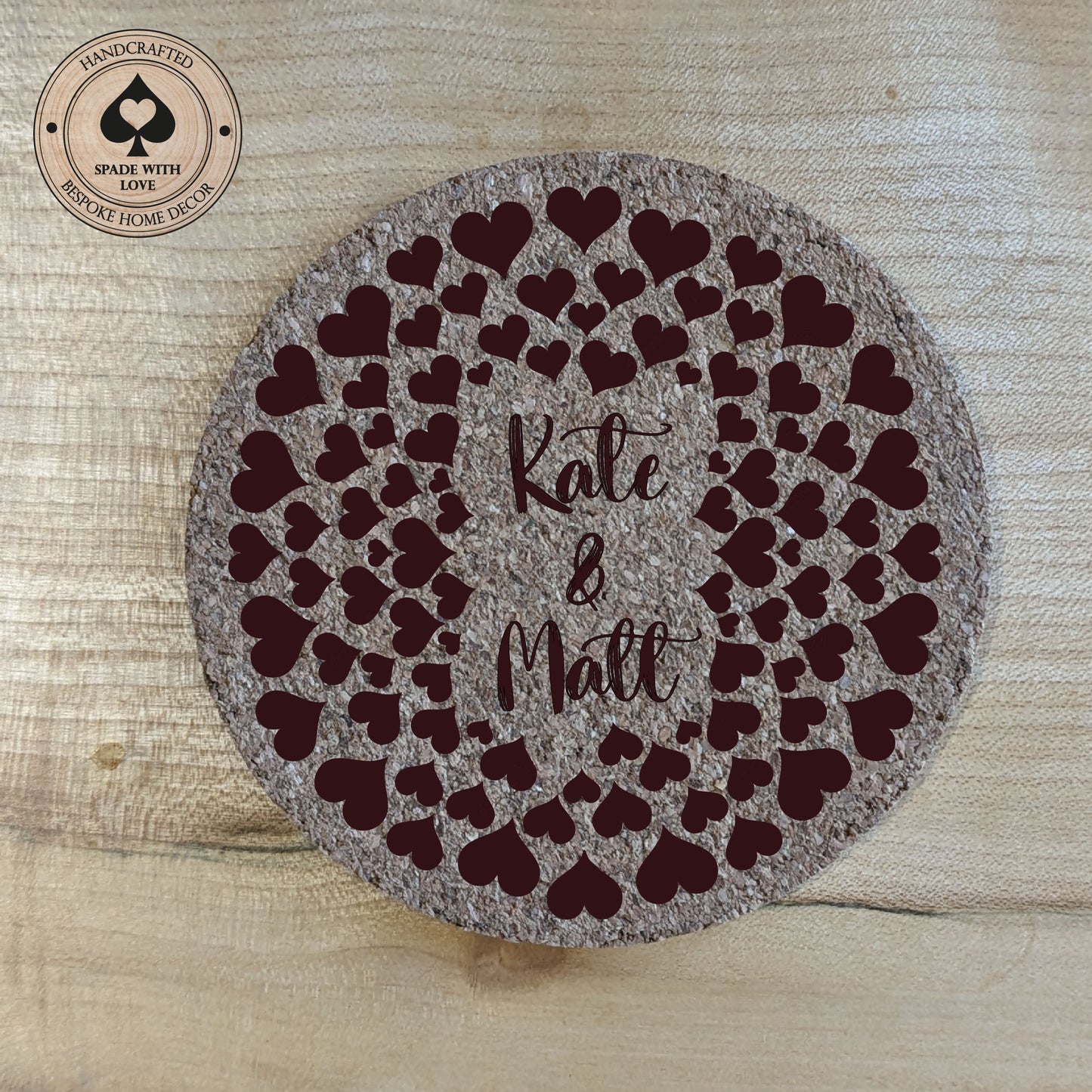 Cork Coasters - Bespoke Design - Set of 4