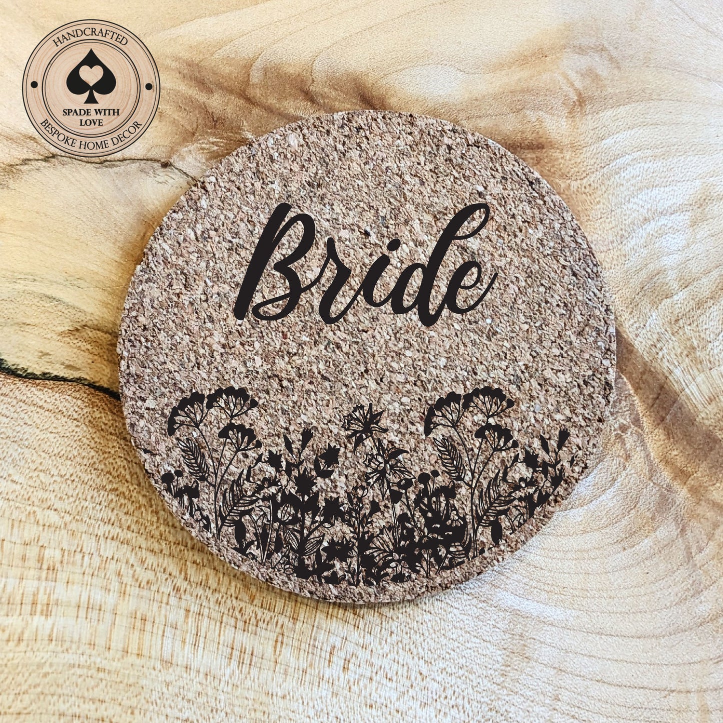 Cork Coaster Place Names - Personalised Wedding Place Names- Wedding Supplies