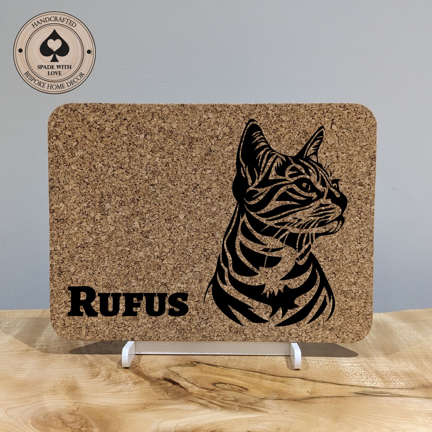 Cork Placemat - Personalised Cat Laser engraved Pet Gifts- Cat Pet Gifts