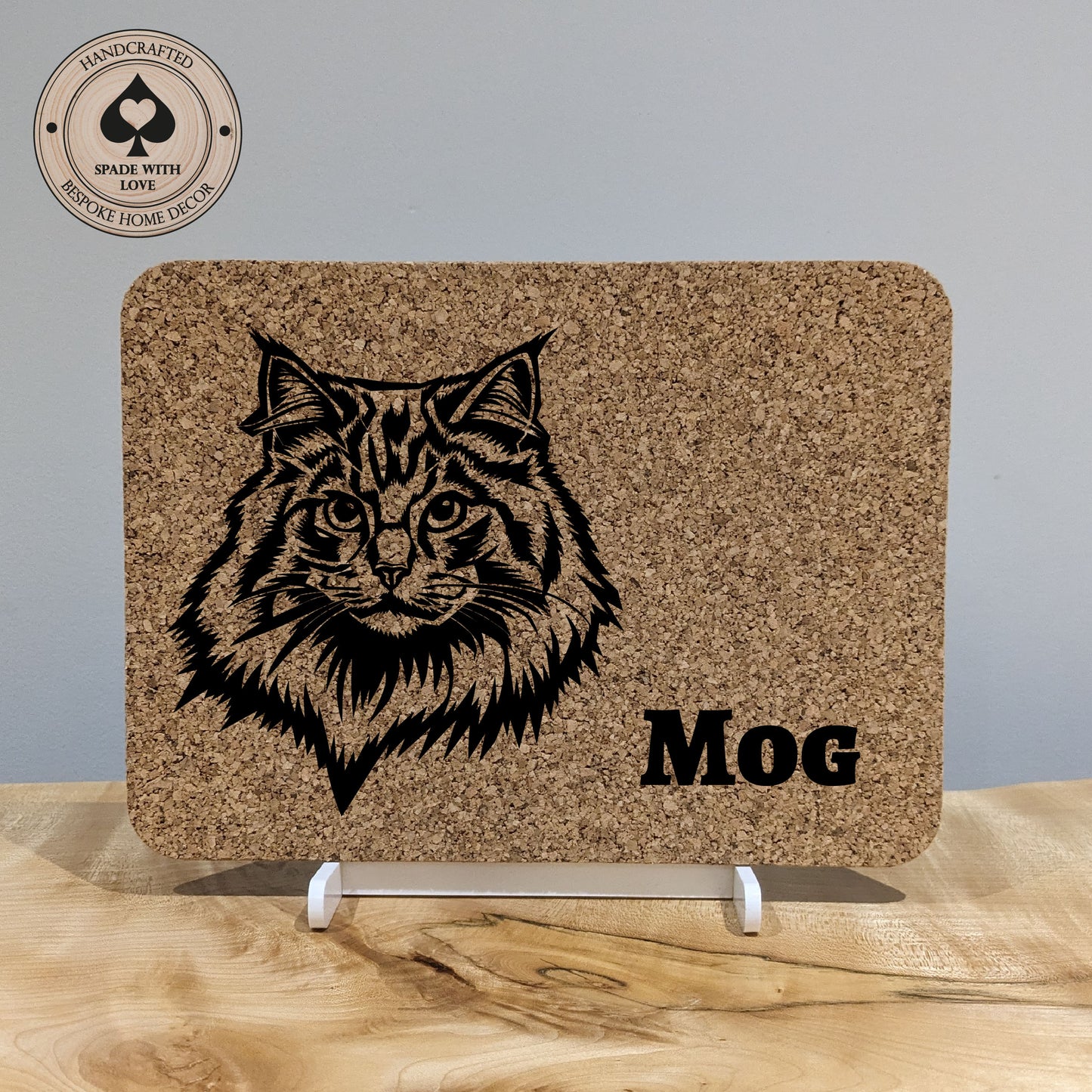 Cork Placemat - Personalised Cat Laser engraved Pet Gifts- Cat Pet Gifts