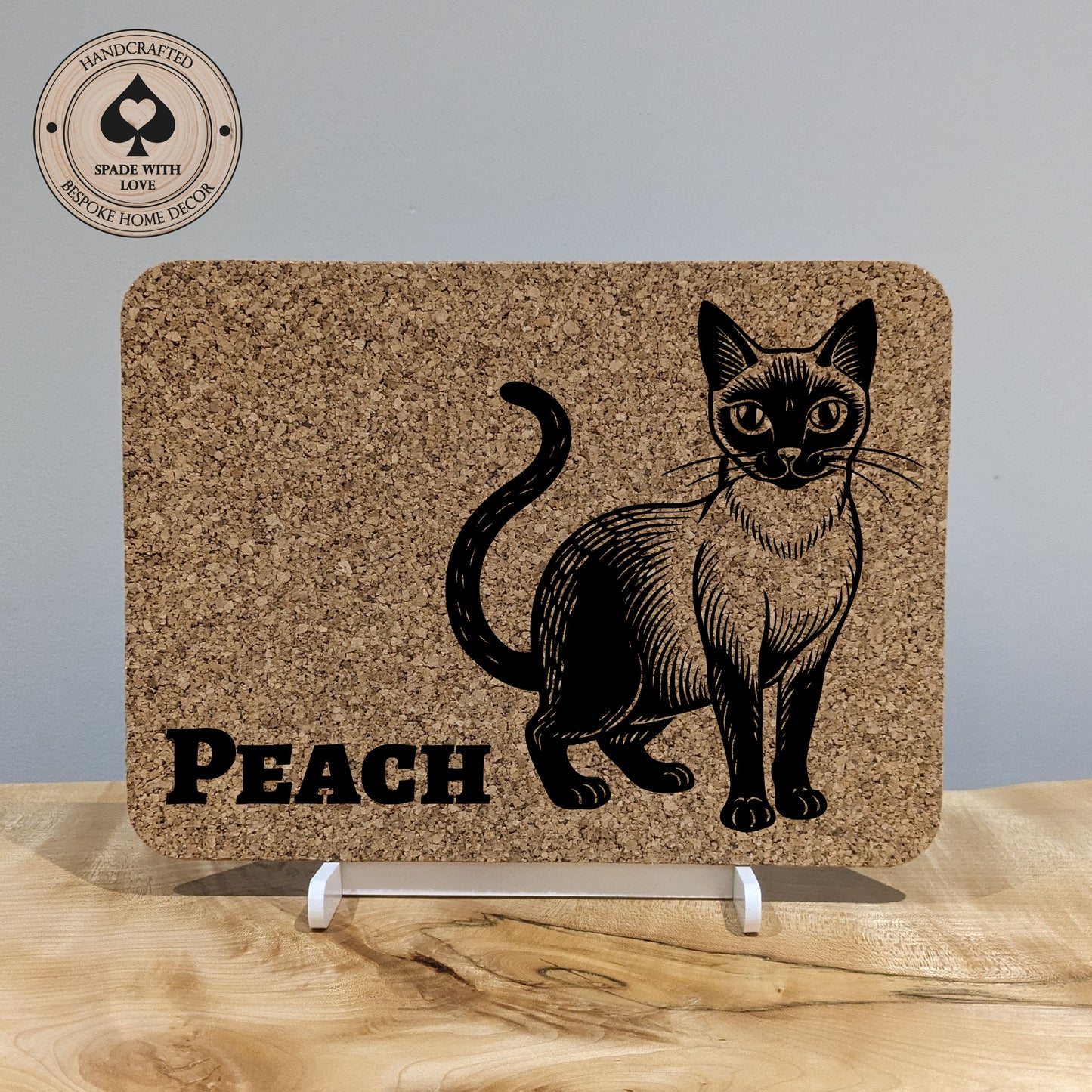 Cork Placemat - Personalised Cat Laser engraved Pet Gifts- Cat Pet Gifts