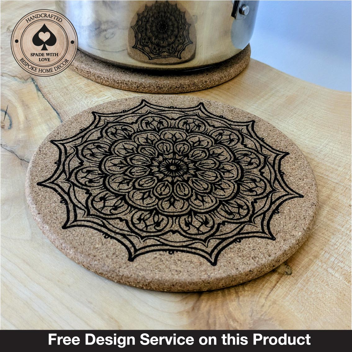Custom Cork Trivet - Custom Cork Heat Mat - Heat Mat - Patterned Heat Mat