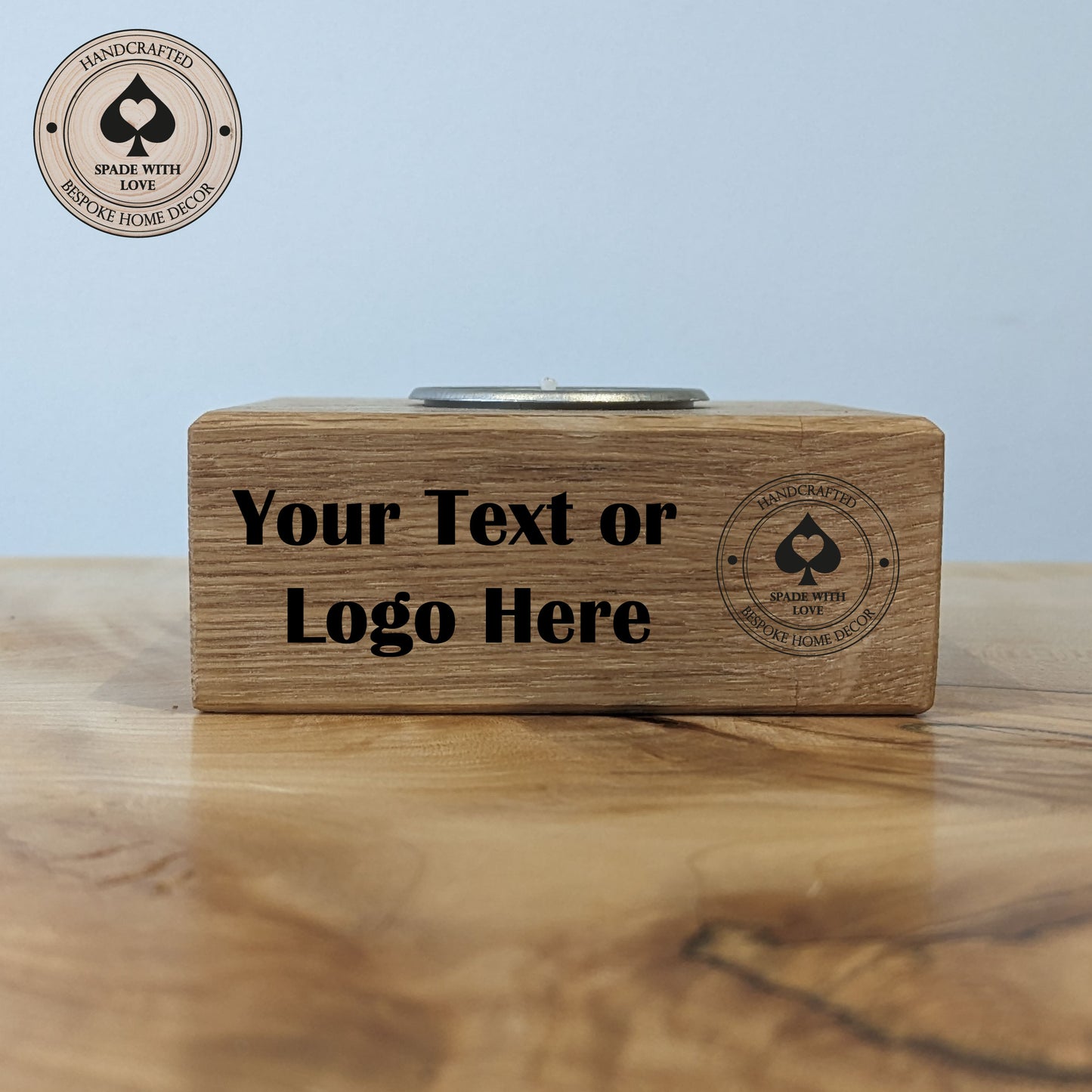 Oak Tealight Holder - Single