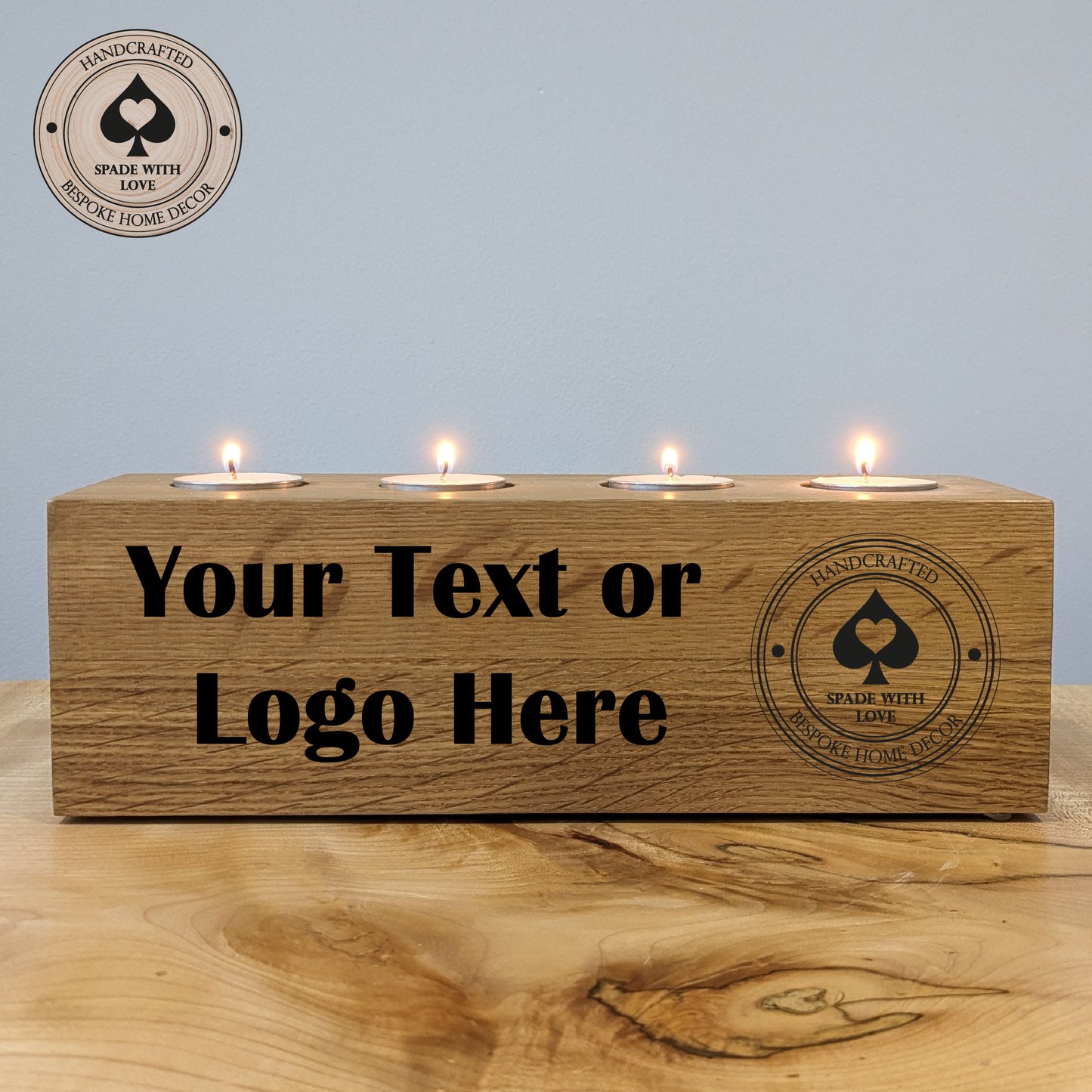 Oak Tealight Holder - XXL