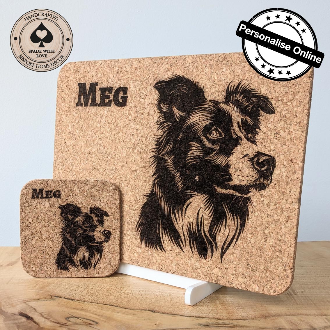 Personalised Cork Placemat - Pet Placemats - Custom made Cork Placemats