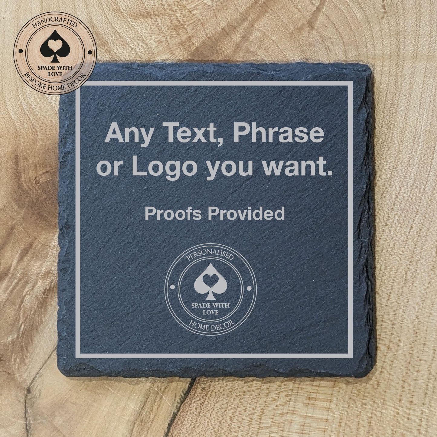 ersonalised Slate Coaster - Design Your Own Slate Coaster - Free Design Service