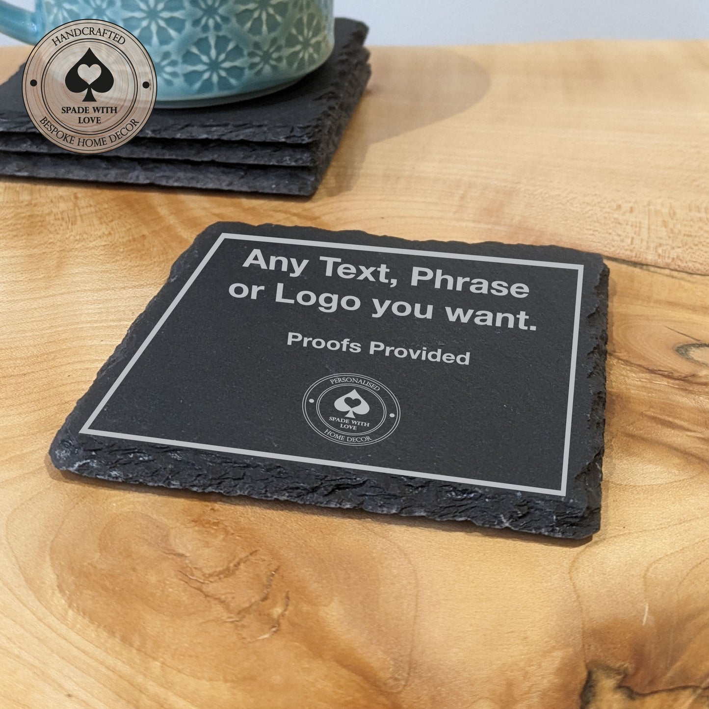 ersonalised Slate Coaster - Design Your Own Slate Coaster - Free Design Service