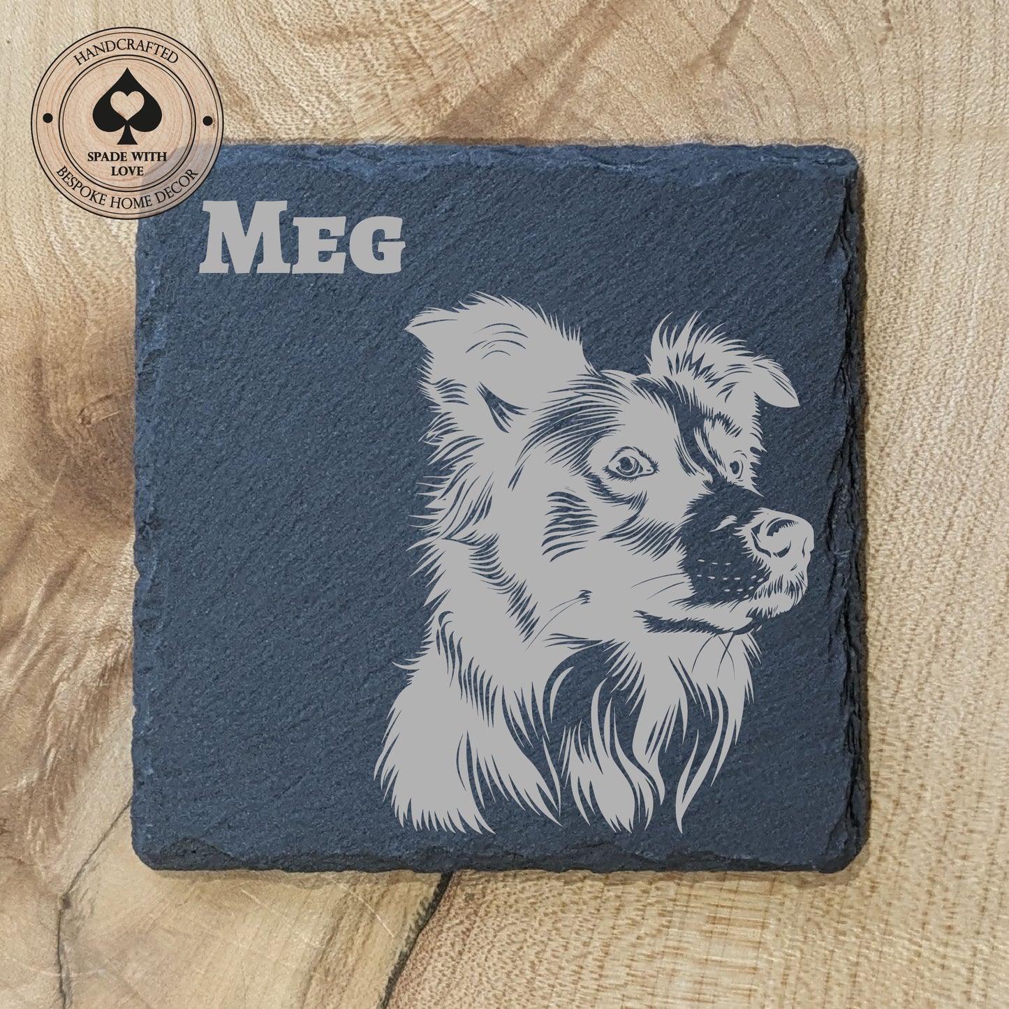 Personalised Slate Dog Coasters - Personalised Pet Gifts
