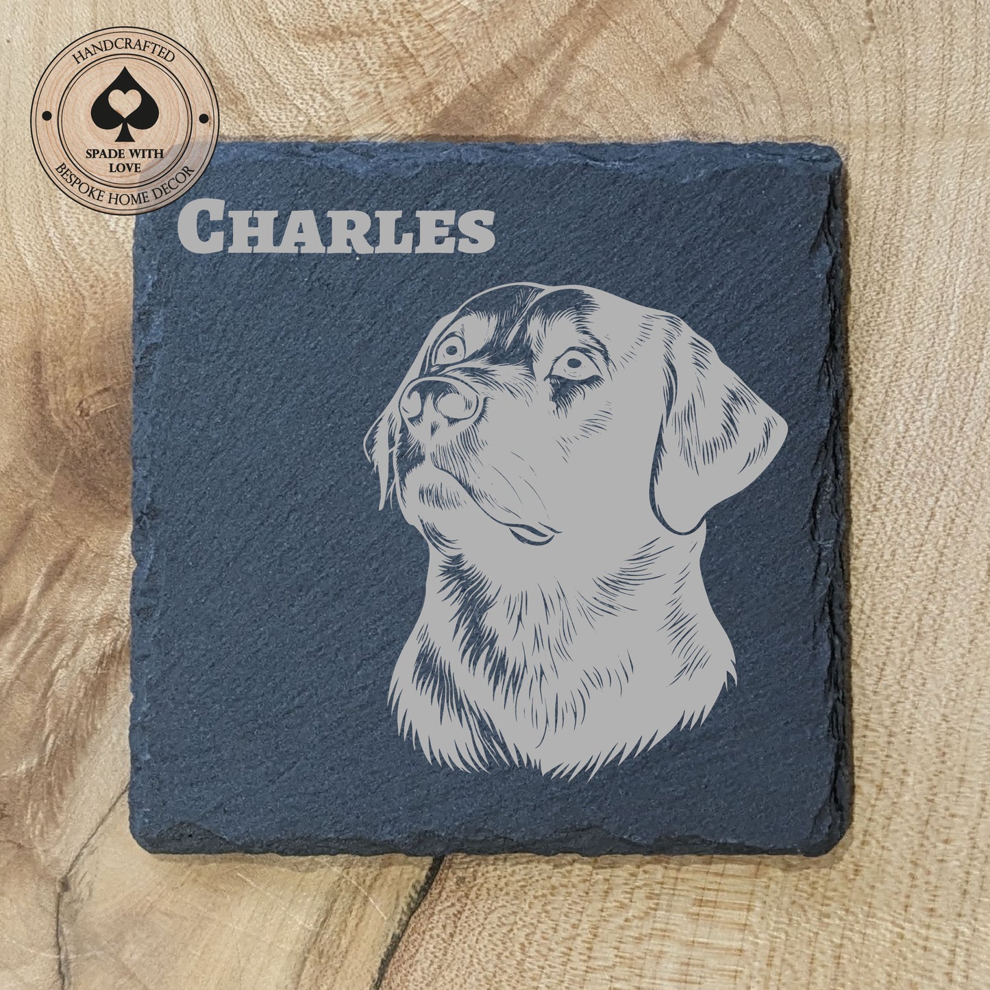 Personalised Slate Dog Coasters - Personalised Pet Gifts
