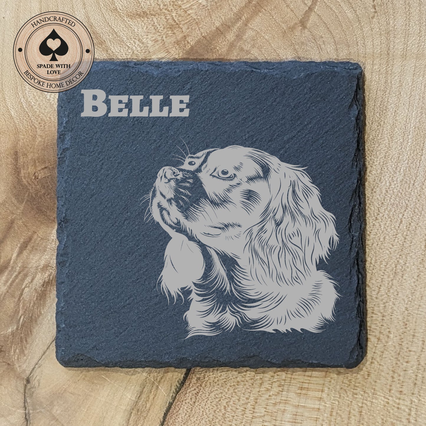 Personalised Slate Dog Coasters - Personalised Pet Gifts