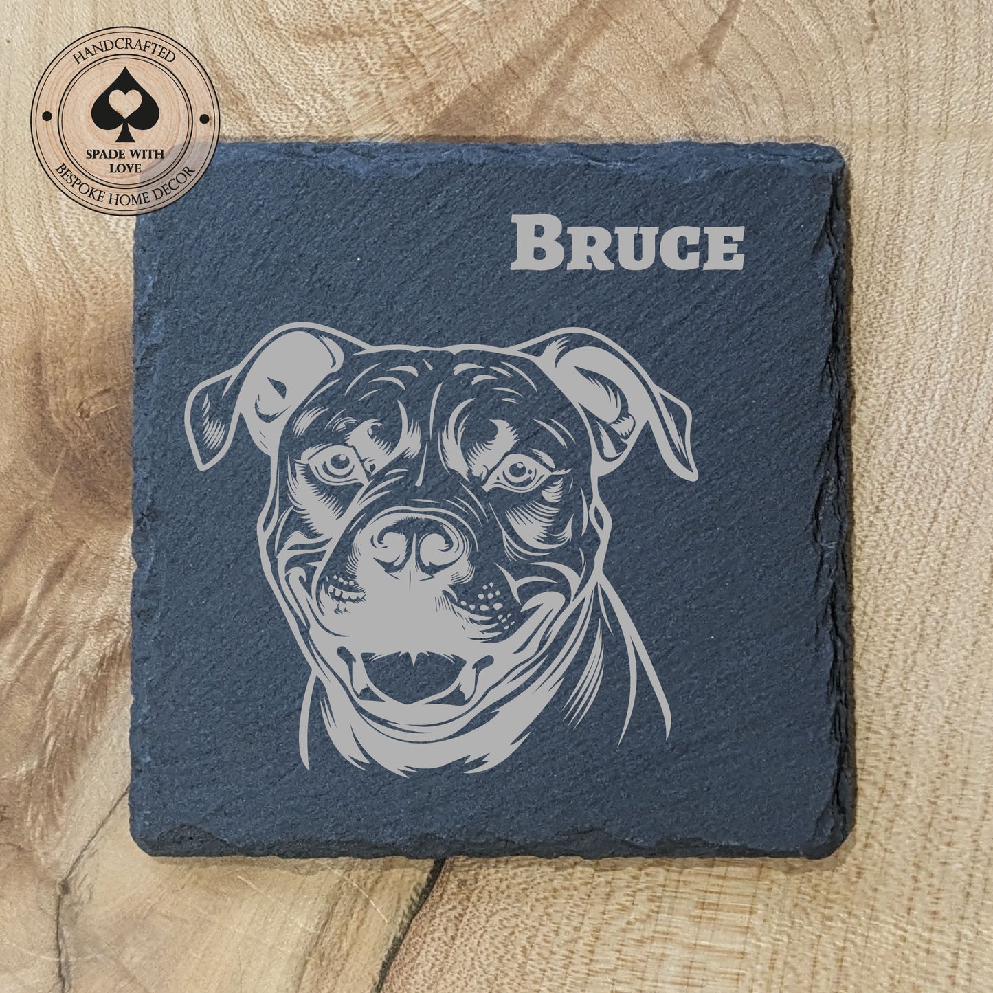 Personalised Slate Dog Coasters - Personalised Pet Gifts