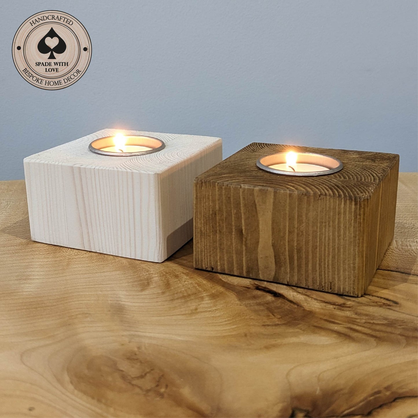 Pine Tealight Holder - Single