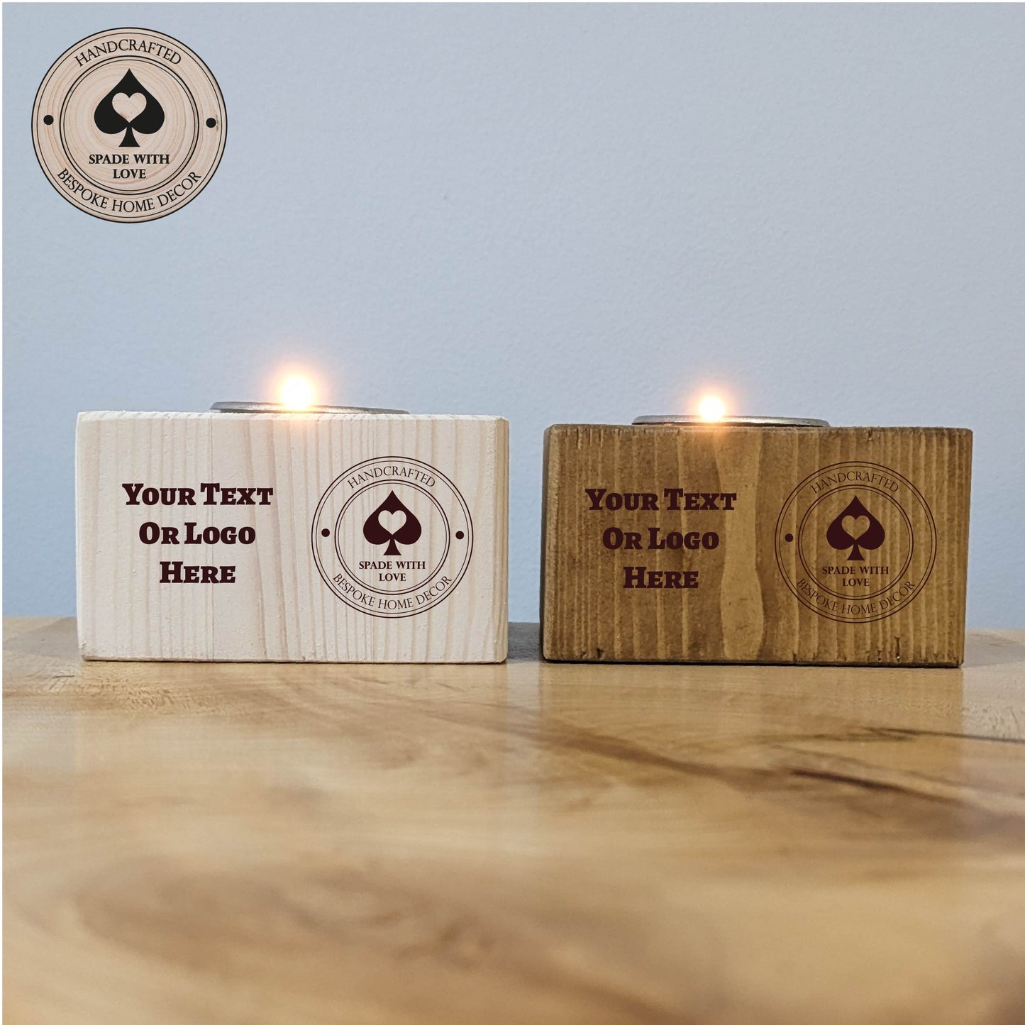 Pine Tealight Holder - Single