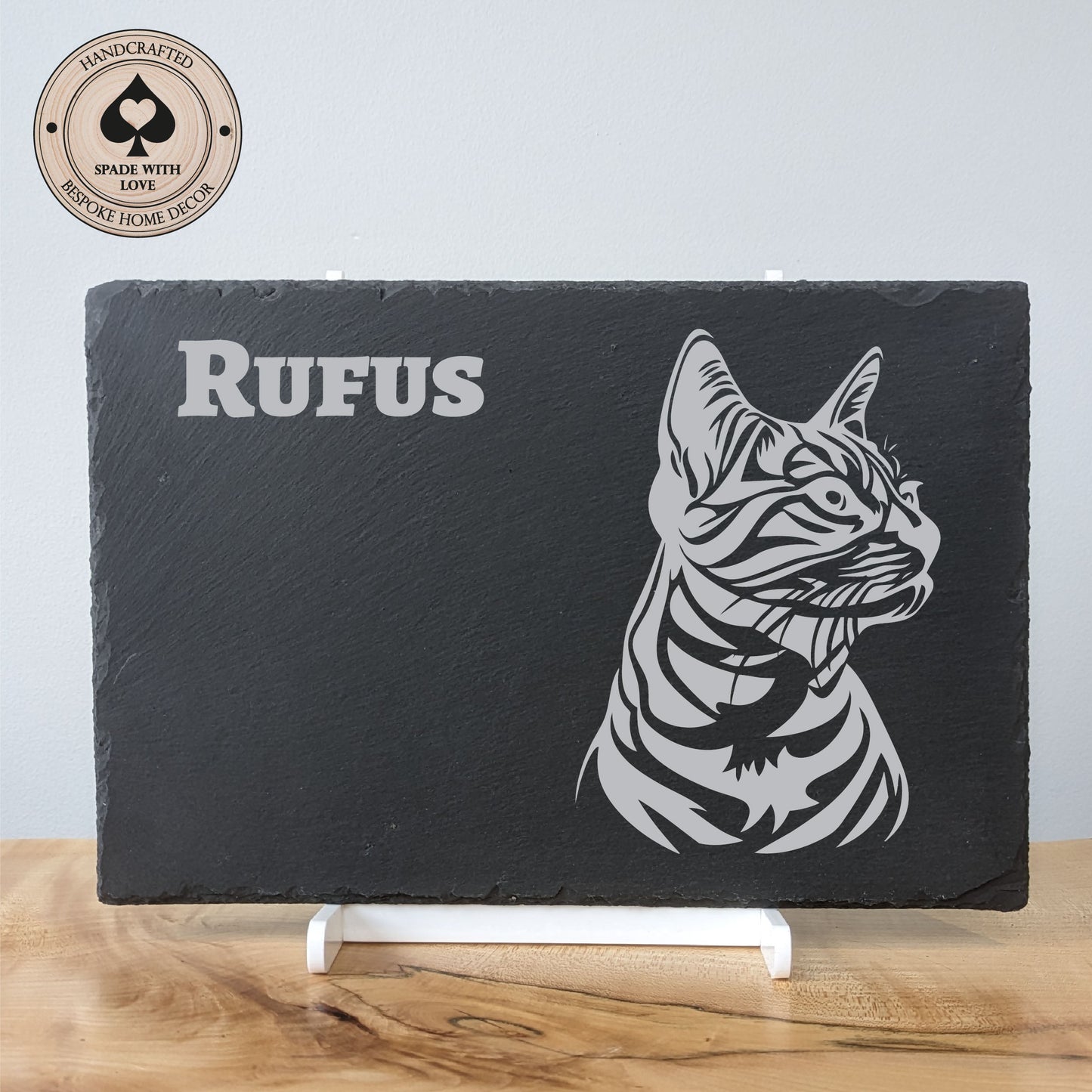 Slate Placemat - Personalised Cat Laser engraved Pet Gifts. Personalised Homeware