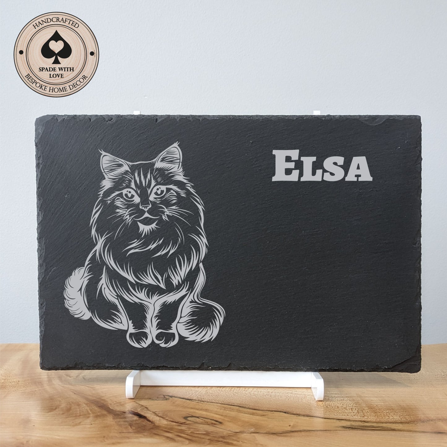 Slate Placemat - Personalised Cat Laser engraved Pet Gifts. Personalised Homeware