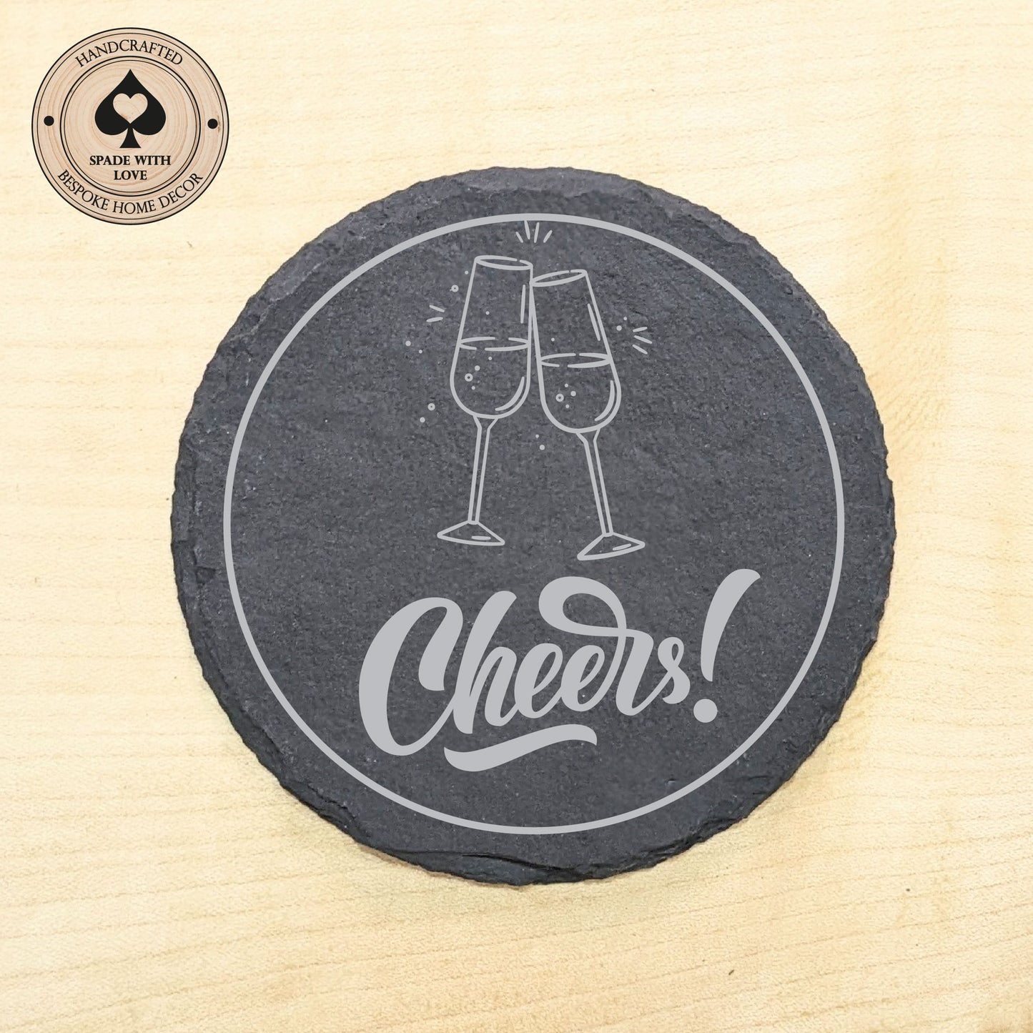 charcuterie wine glass toppers. Slate Wine Glass Toppers - Laser Engraved
