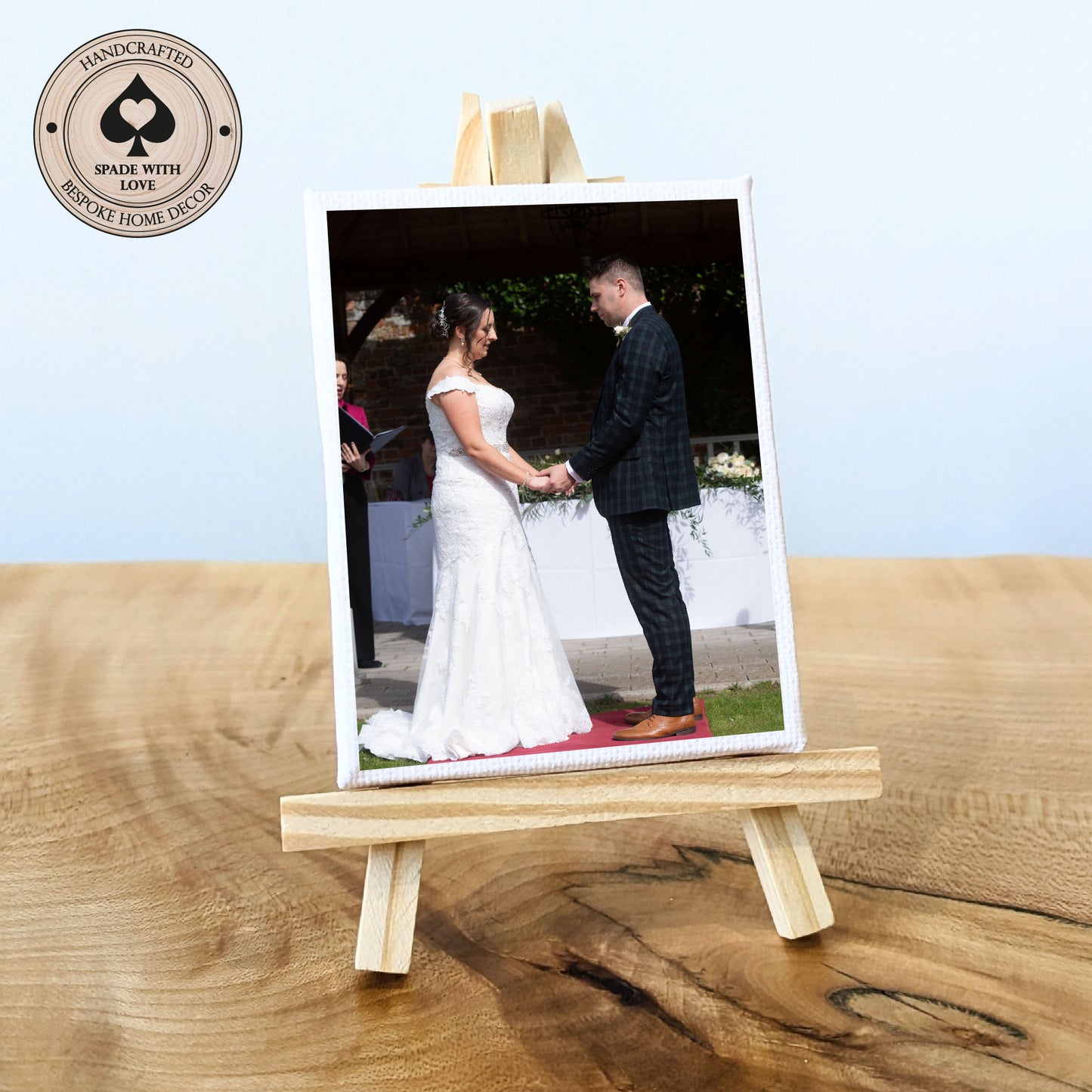Small Canvas with Easel - Personalise with Your Own Photos - Wedding