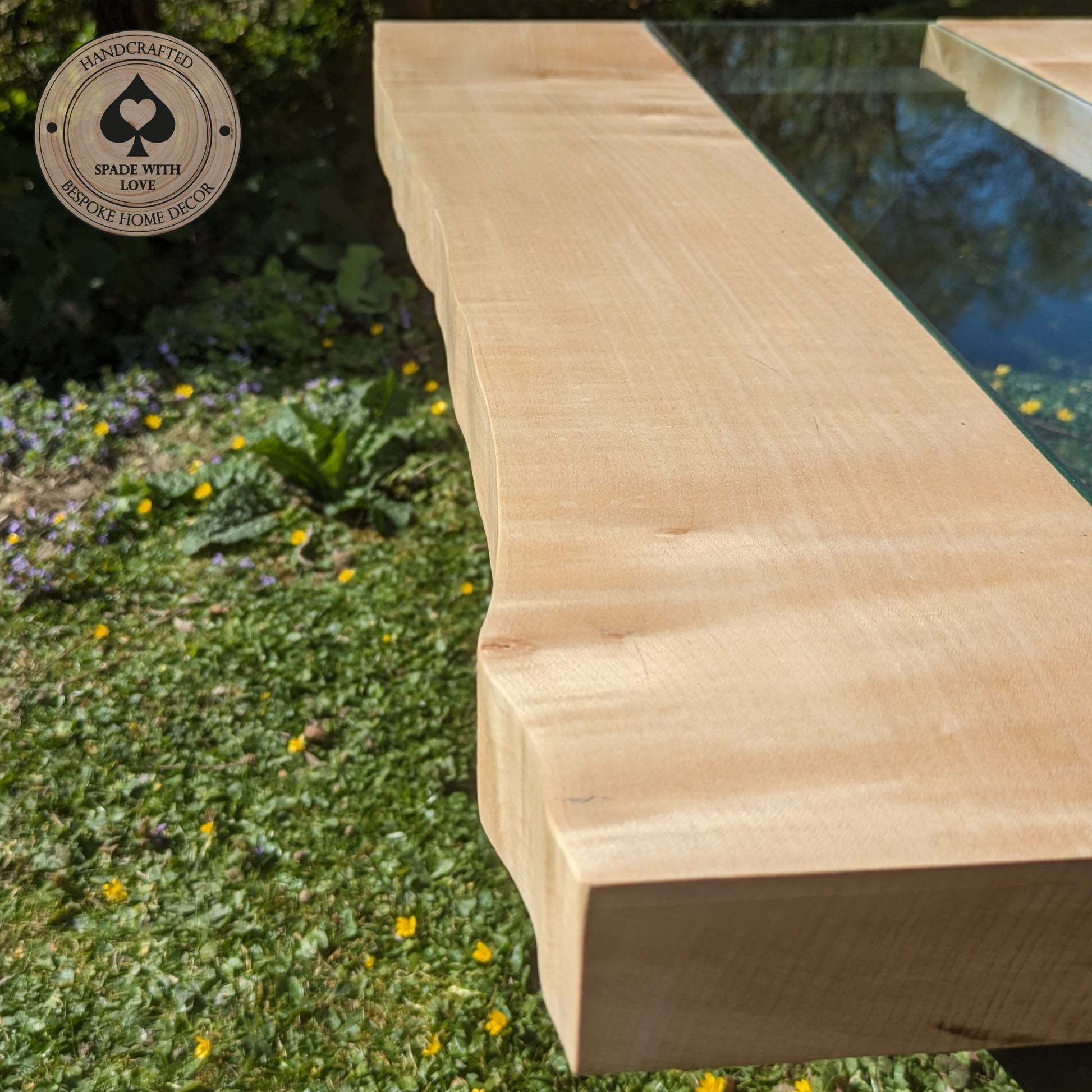 Solid Wood and Glass Coffee Table - Bespoke Made to Order. Custom Coffee Table