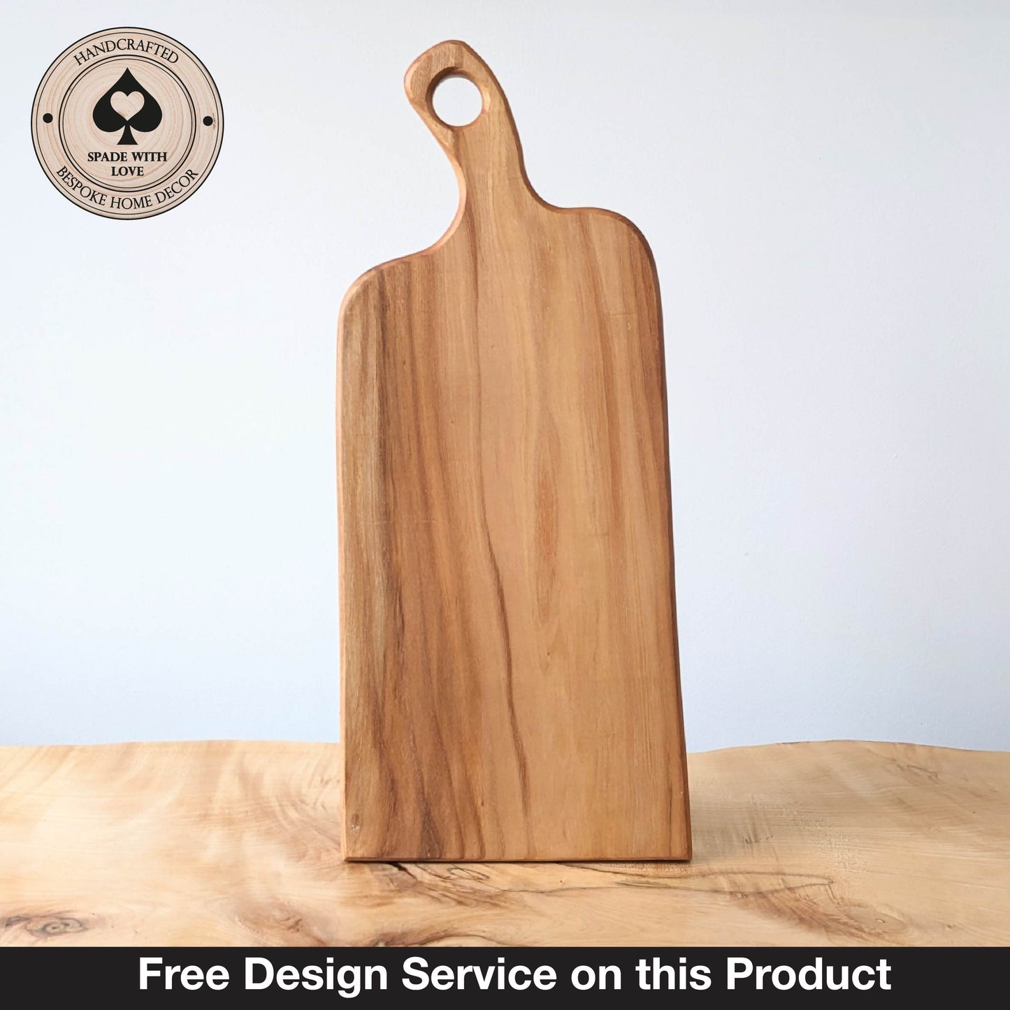 Solid Wood Serving Board - Personalised Serving Board - Custom Wooden Serving Board - Custom Design Serving Board Elm Wood