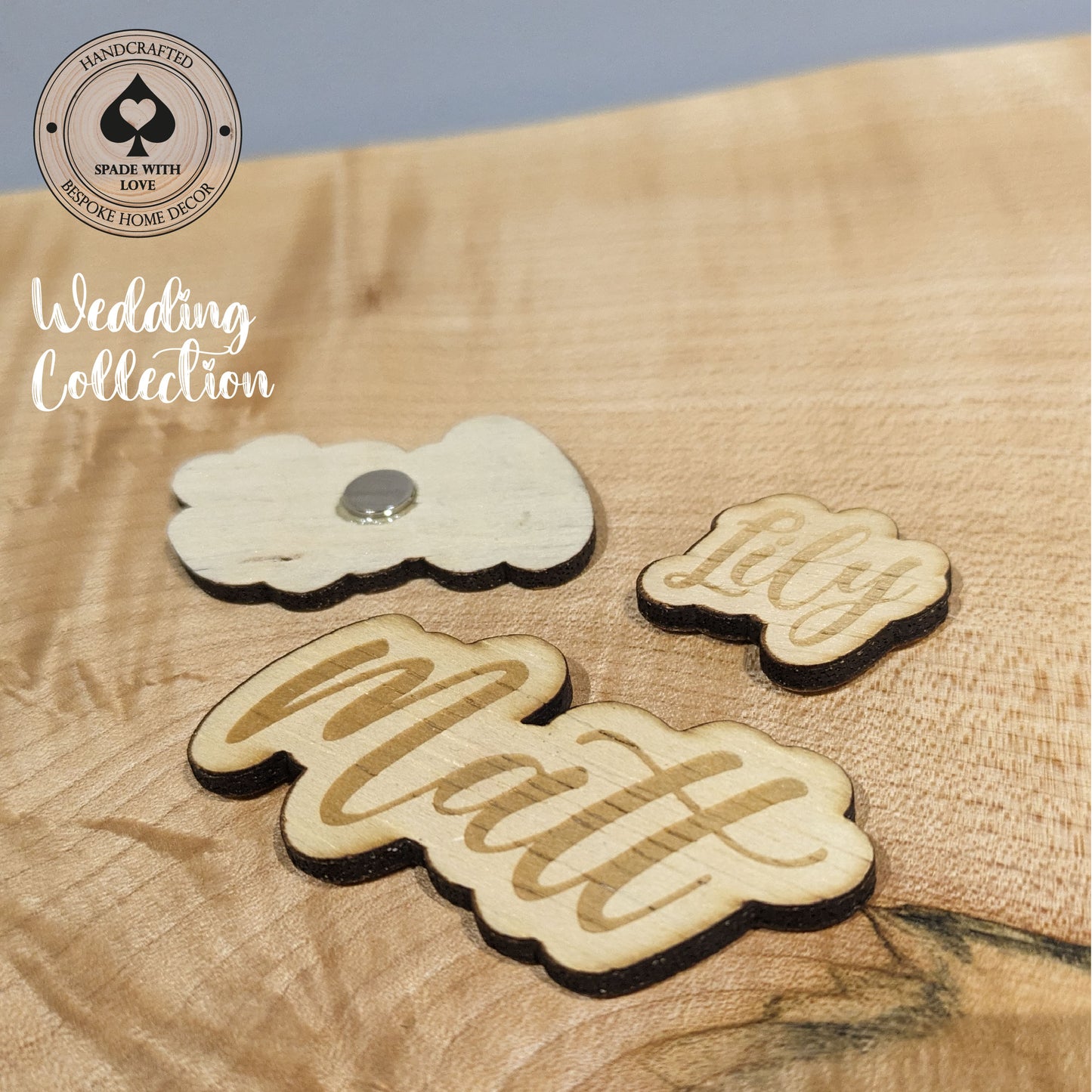 Wedding Image - Place Names- Laser Cut Plywood Names - Free Design Service