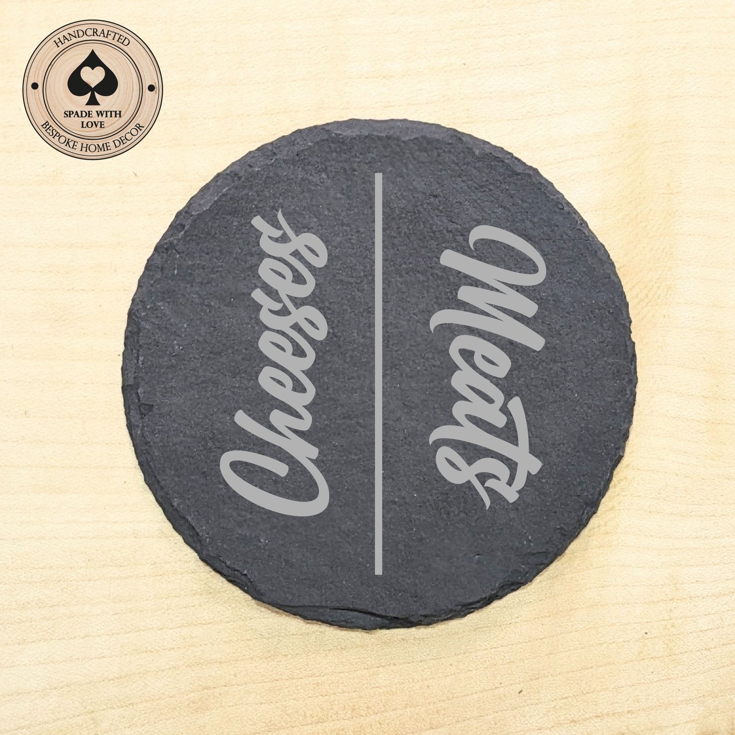 charcuterie wine glass toppers. Slate Wine Glass Toppers - Laser Engraved
