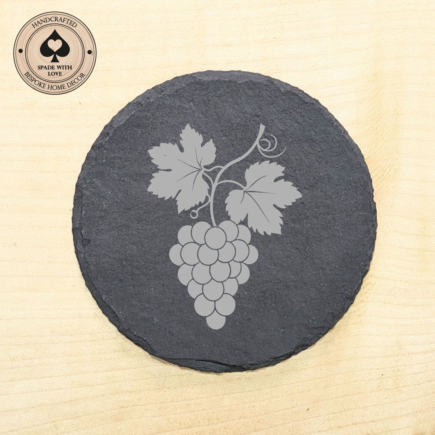 charcuterie wine glass toppers. Slate Wine Glass Toppers - Laser Engraved