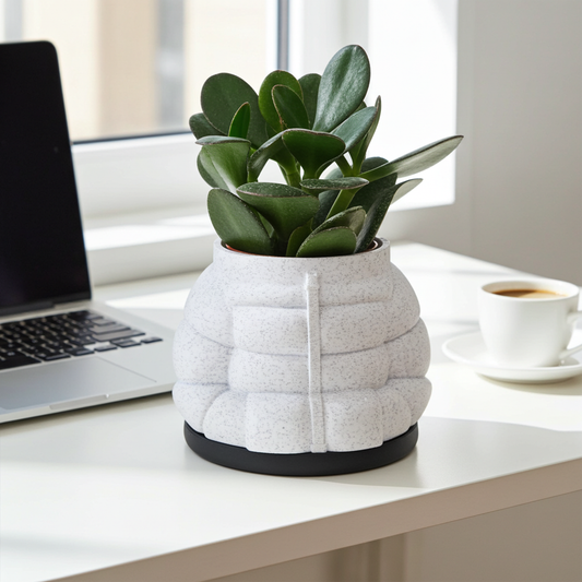 3d Printed Vase - Jacket Vase - Unique Vase - Puffer Jacket - Succulent Vase - 3d Printed Succulent Pot