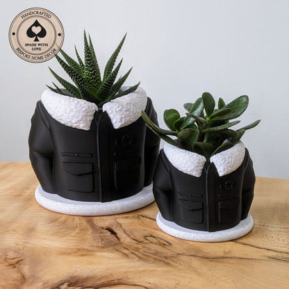3d Printed Vase - Jacket Vase - Unique Vase - Aviator Vase - Succulent Vase - 3d Printed Succulent Pot