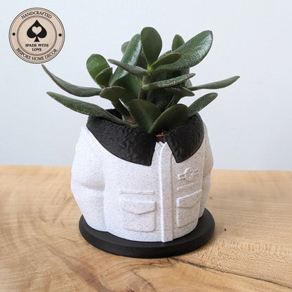 3d Printed Vase - Jacket Vase - Unique Vase - Aviator Vase - Succulent Vase - 3d Printed Succulent Pot