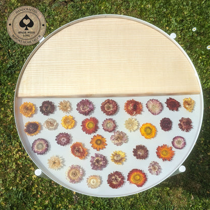 Bespoke Made Resin and Flower Side Table - Personalised Side Table - Encapsulation