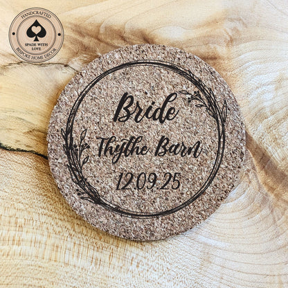 Cork Coaster Place Names - Personalised Wedding Place Names- Wedding Supplies