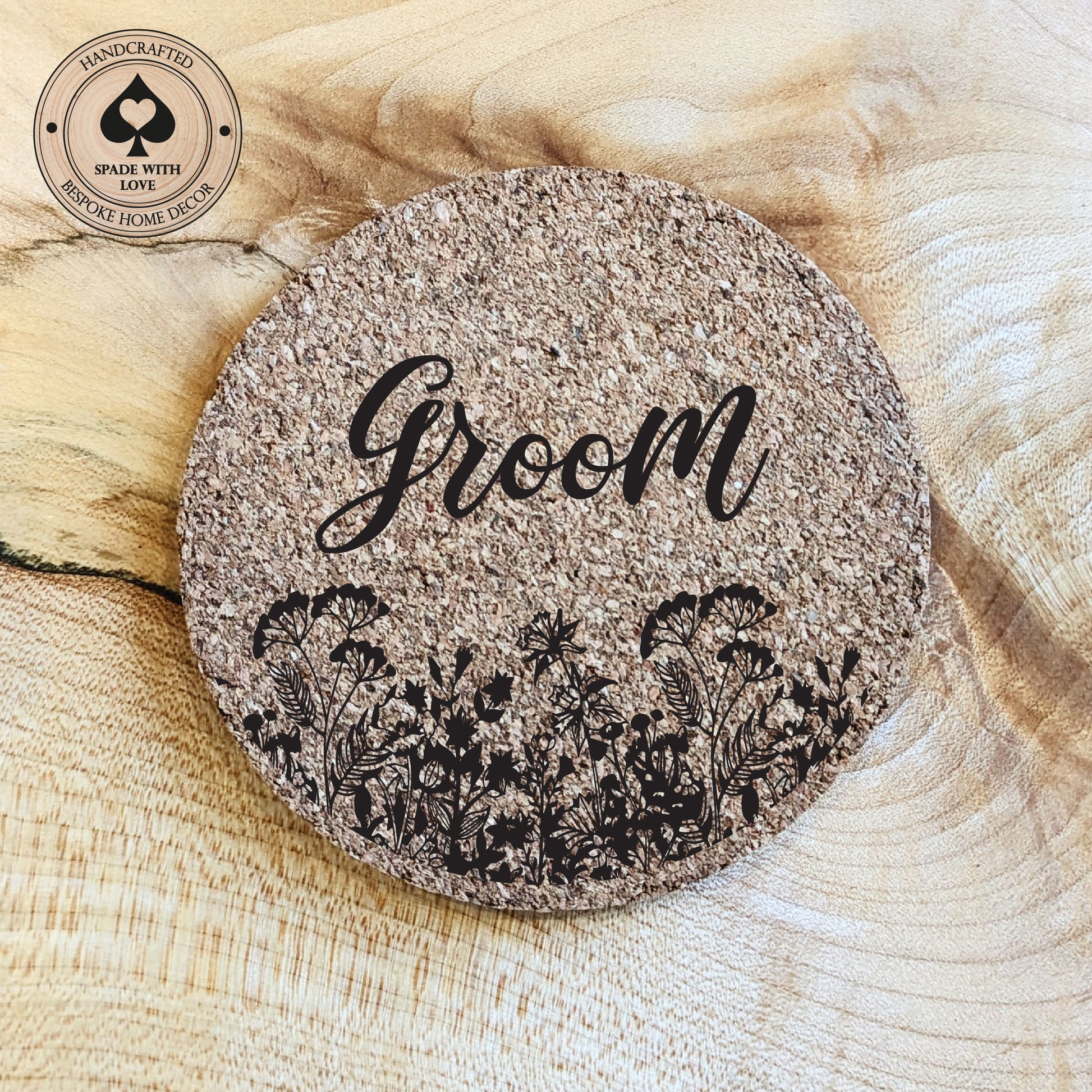 Cork Coaster Place Names - Personalised Wedding Place Names- Wedding Supplies