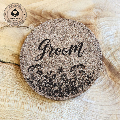 Cork Coaster Place Names - Personalised Wedding Place Names- Wedding Supplies