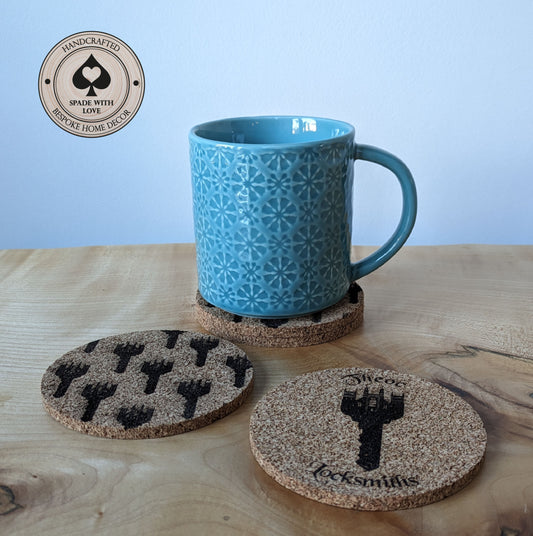Cork Coasters - Bespoke Design - Set of 4