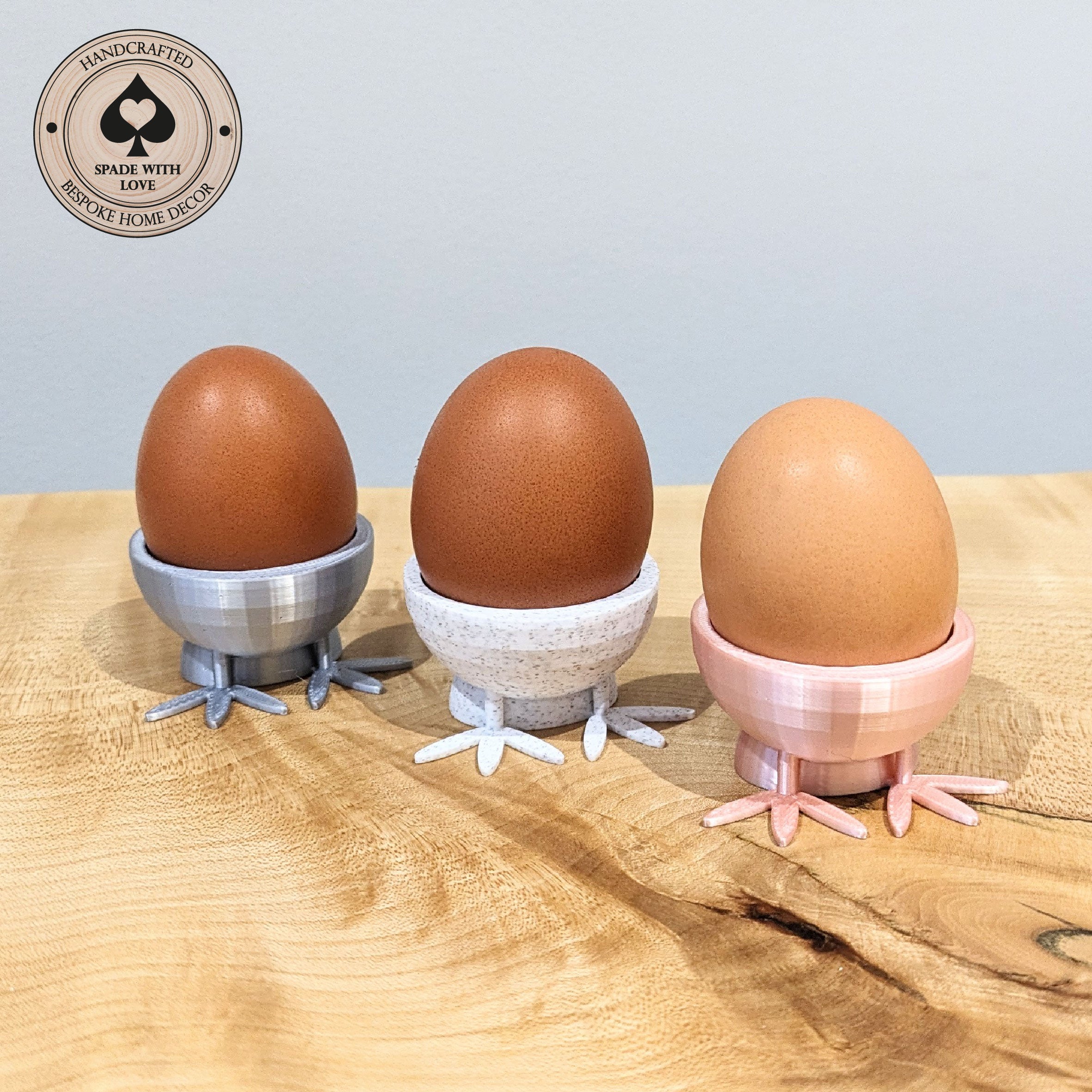 3d Printed Egg Cup Holders with Feet – Spade With Love