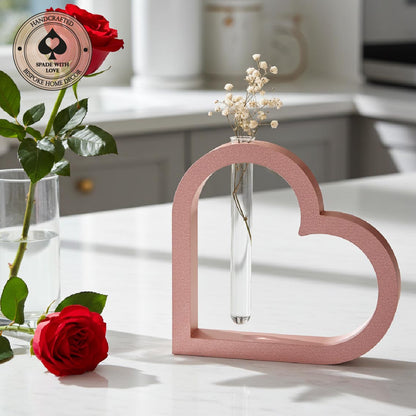 Heart Plant Propagator - Heart Single Stem Vase - Unique Flower Vases - Valentines Gift