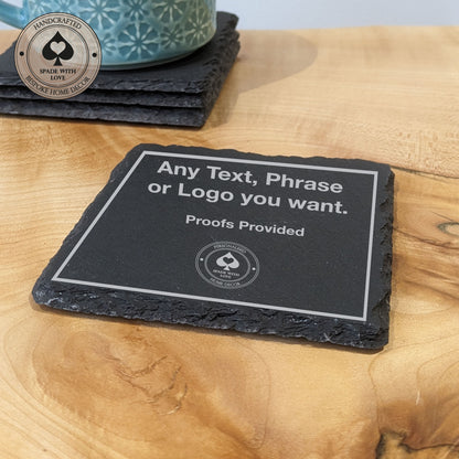 ersonalised Slate Coaster - Design Your Own Slate Coaster - Free Design Service