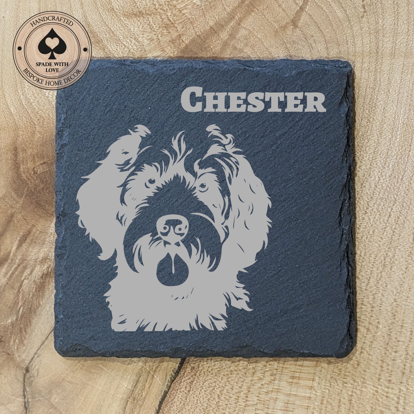 Personalised Slate Dog Coasters - Personalised Pet Gifts