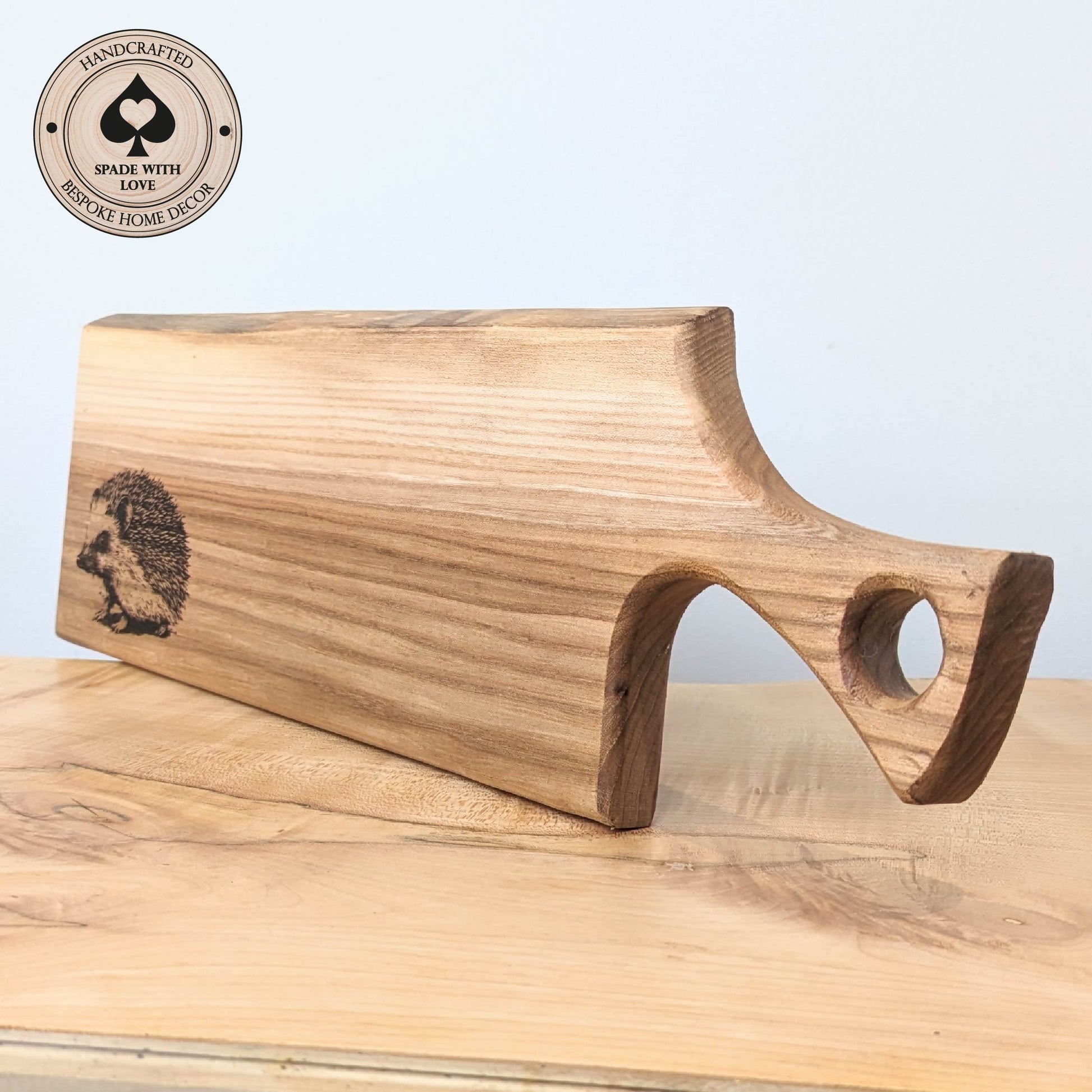 Solid Wood Serving Board - Personalised Serving Board - Custom Wooden Serving Board - Add your Name Board - hedgehog Serving Board